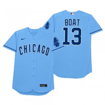 Chicago Cubs David Bote Boat Blue 2021 Players' Weekend Nickname Jersey