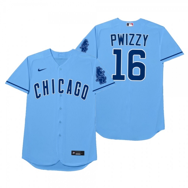 Chicago Cubs Patrick Wisdom Pwizzy Blue 2021 Players' Weekend Nickname Jersey