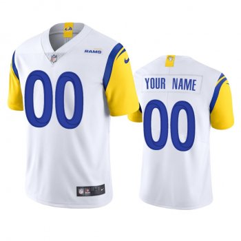 Custom Los Angeles Rams White Vapor Limited Jersey