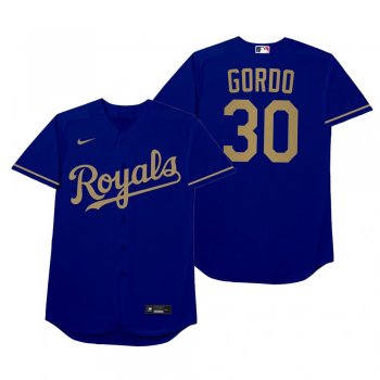 Danny Duffy Gordo Blue 2021 Players' Weekend Nickname Jersey