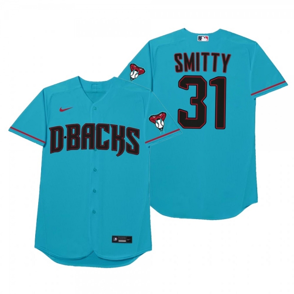 Arizona Diamondbacks Caleb Smith Smitty Blue 2021 Players' Weekend Nickname Jersey