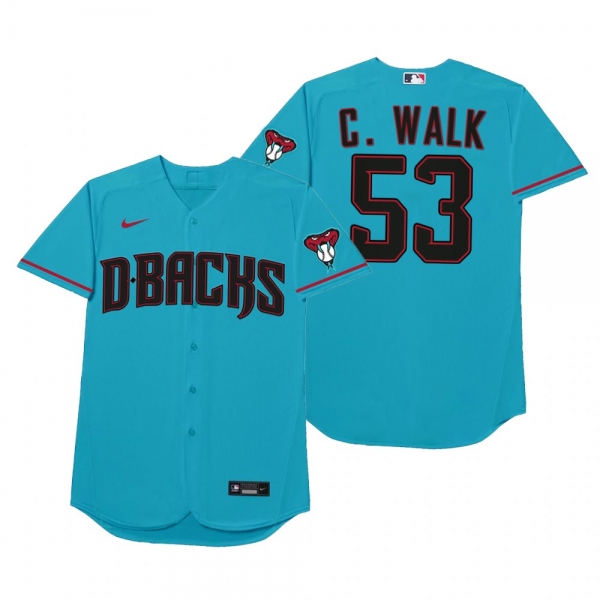 Arizona Diamondbacks Christian Walker C. Walk Blue 2021 Players' Weekend Nickname Jersey