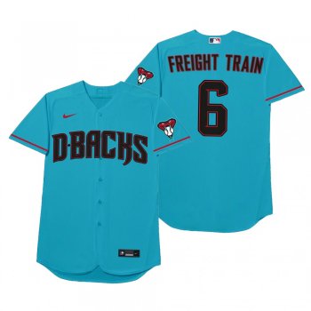 Arizona Diamondbacks David Peralta Freight Train Blue 2021 Players' Weekend Nickname Jersey