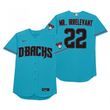 Arizona Diamondbacks Josh Reddick Mr. Irrelevant Blue 2021 Players' Weekend Nickname Jersey