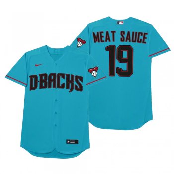 Arizona Diamondbacks Josh VanMeter Meat Sauce Blue 2021 Players' Weekend Nickname Jersey