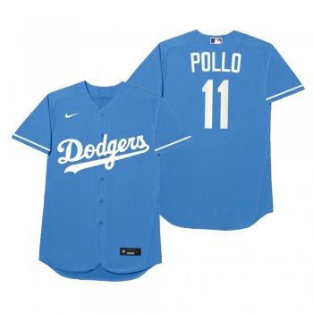 Los Angeles Dodgers A.J. Pollock Pollo Royal 2021 Players' Weekend Nickname Jersey