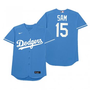 Los Angeles Dodgers Austin Barnes Sam Royal 2021 Players' Weekend Nickname Jersey