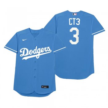 Los Angeles Dodgers Chris Taylor CT3 Royal 2021 Players' Weekend Nickname Jersey