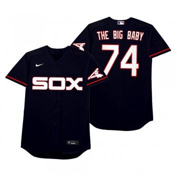 Eloy Jimenez The Big Baby Navy 2021 Players' Weekend Nickname Jersey