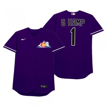 Garrett Hampson G Hamp Purple 2021 Players' Weekend Nickname Jersey