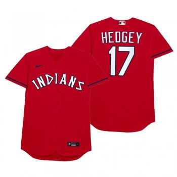 Cleveland Indians Austin Hedges Hedgey Red 2021 Players' Weekend Nickname Jersey