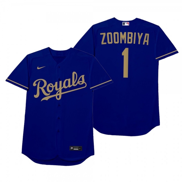 Jarrod Dyson Zoombiya Blue 2021 Players' Weekend Nickname Jersey