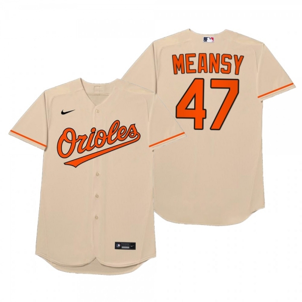 John Means Meansy Cream 2021 Players' Weekend Nickname Jersey