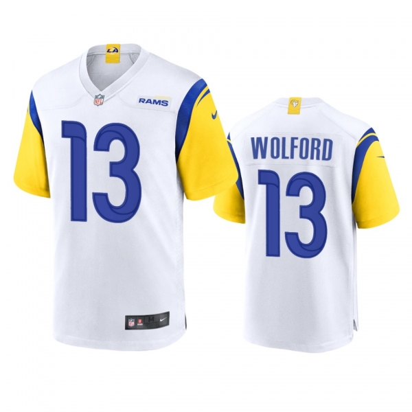 Los Angeles Rams John Wolford White Alternate Game Jersey