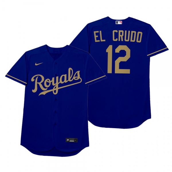 Jorge Soler El Crudo Blue 2021 Players' Weekend Nickname Jersey