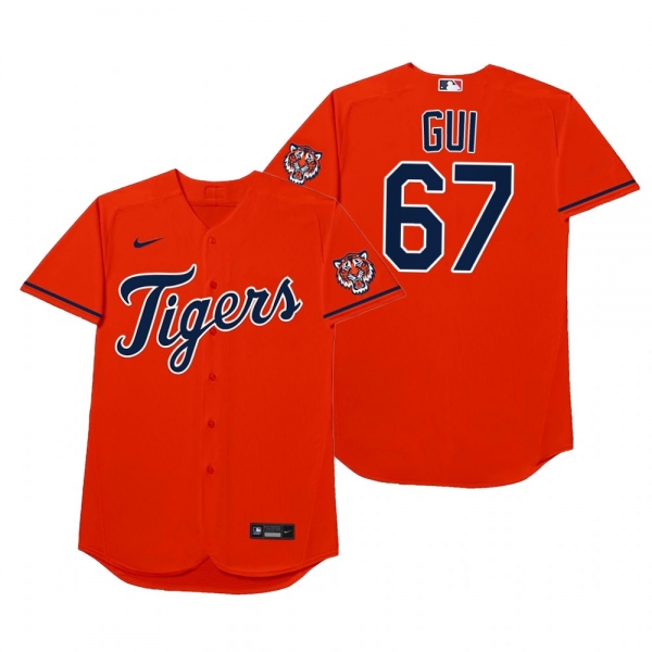 Jose Cisnero Gui Orange 2021 Players' Weekend Nickname Jersey