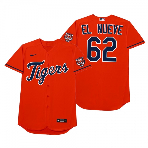 Jose Urena El Nueve Orange 2021 Players' Weekend Nickname Jersey