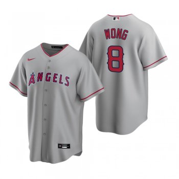 Men's Los Angeles Angels Kean Wong Nike Gray Replica Road Jersey