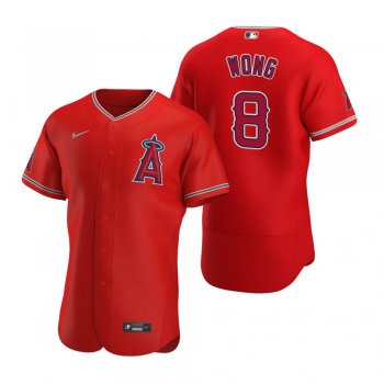 Men's Los Angeles Angels Kean Wong Nike Red Authentic Alternate Jersey