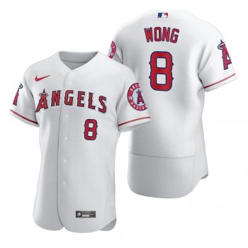 Men's Los Angeles Angels Kean Wong Nike White Authentic Home Jersey