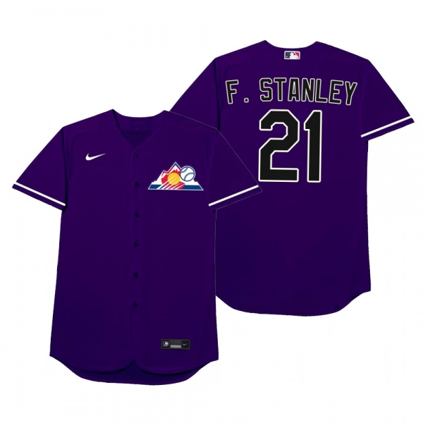 Kyle Freeland F. Stanley Purple 2021 Players' Weekend Nickname Jersey