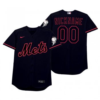 New York Mets Custom Nickname Black 2021 Players' Weekend Jersey