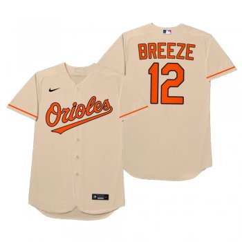 Baltimore Orioles Stevie Wilkerson Breeze Cream 2021 Players' Weekend Nickname Jersey