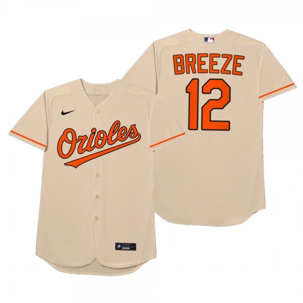 Baltimore Orioles Stevie Wilkerson Breeze Cream 2021 Players' Weekend Nickname Jersey