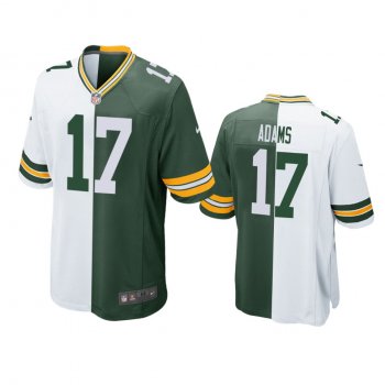 Green Bay Packers Davante Adams Green White Split Two Tone Game Jersey