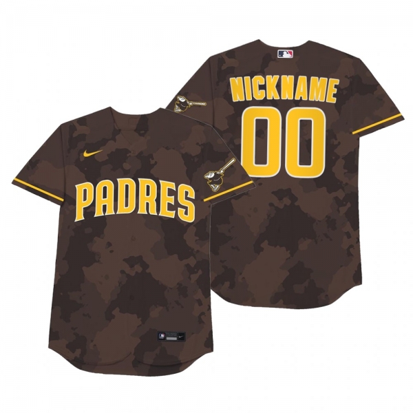 San Diego Padres Custom Nickname Camo 2021 Players' Weekend Jersey