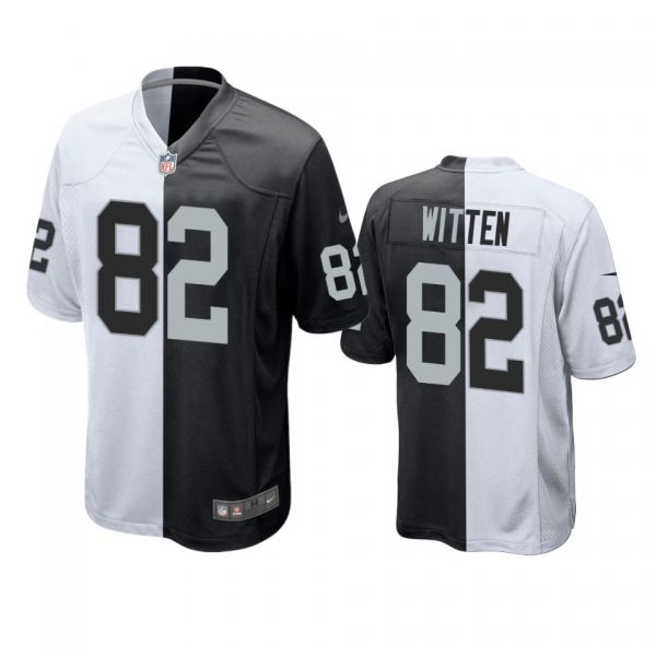 Las Vegas Raiders Jason Witten Black White Split Two Tone Game Jersey