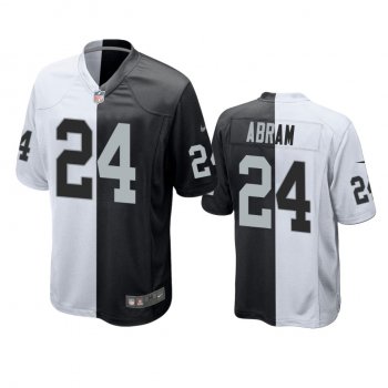 Las Vegas Raiders Johnathan Abram Black White Split Two Tone Game Jersey