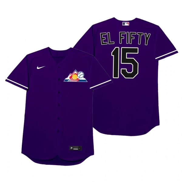 Raimel Tapia El Fifty Purple 2021 Players' Weekend Nickname Jersey