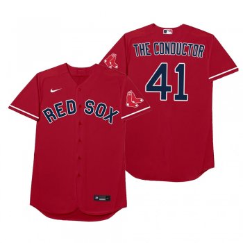 Boston Red Sox Chris Sale The Conductor Red 2021 Players' Weekend Nickname Jersey