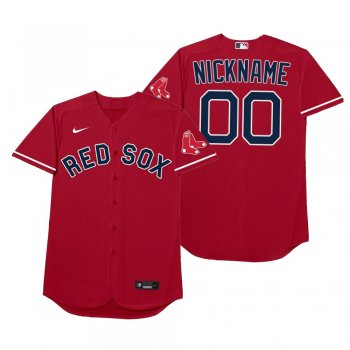 Boston Red Sox Custom Nickname Red 2021 Players' Weekend Jersey