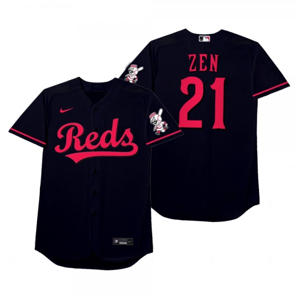 Cincinnati Reds Michael Lorenzen Zen Black 2021 Players' Weekend Nickname Jersey