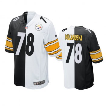 Pittsburgh Steelers Alejandro Villanueva Black White Split Two Tone Game Jersey