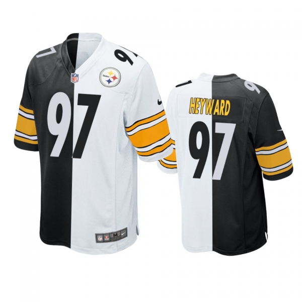 Pittsburgh Steelers Cameron Heyward Black White Split Two Tone Game Jersey