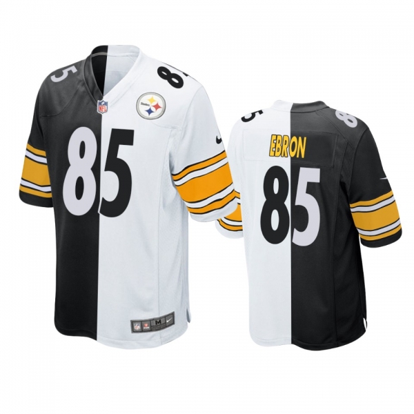 Pittsburgh Steelers Eric Ebron Black White Split Two Tone Game Jersey