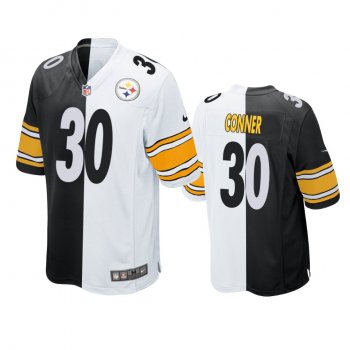 Pittsburgh Steelers James Conner Black White Split Two Tone Game Jersey