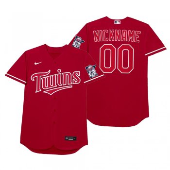 Minnesota Twins Custom Nickname Red 2021 Players' Weekend Jersey