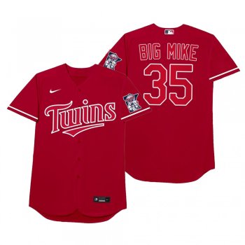 Minnesota Twins Michael Pineda Big Mike Red 2021 Players' Weekend Nickname Jersey