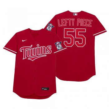 Minnesota Twins Taylor Rogers Lefty Piece Red 2021 Players' Weekend Nickname Jersey