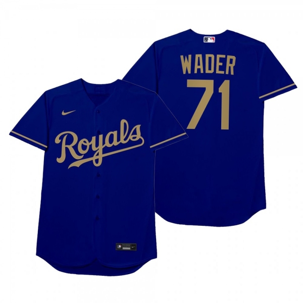 Wade Davis Wader Blue 2021 Players' Weekend Nickname Jersey