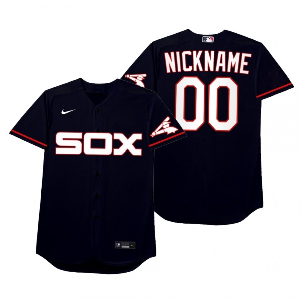 Chicago White Sox Custom Nickname Navy 2021 Players' Weekend Jersey