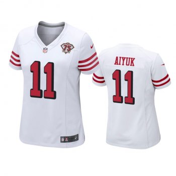 Women's San Francisco 49ers Brandon Aiyuk White 75th Anniversary Alternate Game Jersey