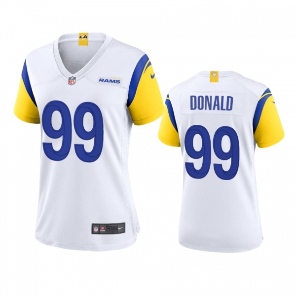 Women's Los Angeles Rams Aaron Donald White Alternate Game Jersey