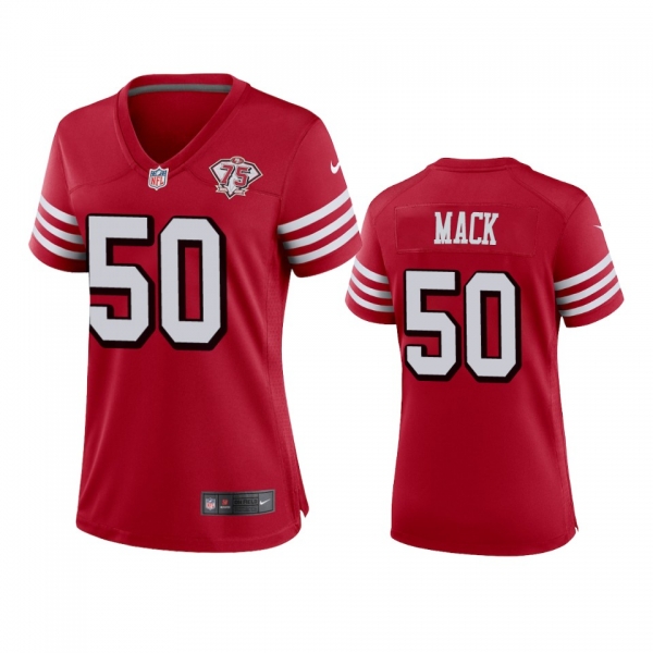 Women's San Francisco 49ers Alex Mack Scarlet 75th Anniversary Jersey