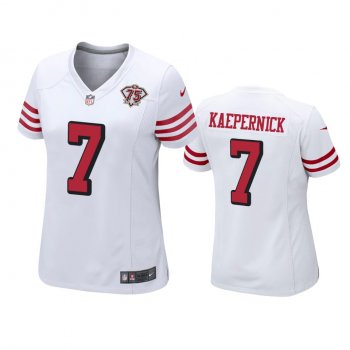 Women's San Francisco 49ers Colin Kaepernick White 75th Anniversary Jersey