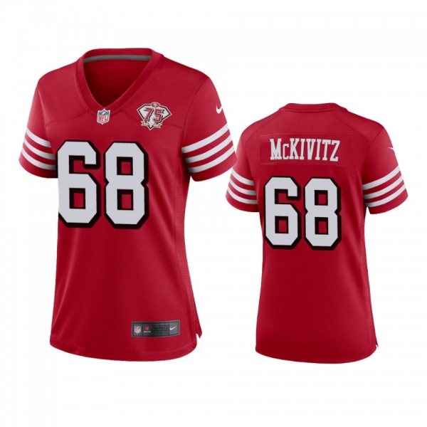 Women's San Francisco 49ers Colton McKivitz Scarlet 75th Anniversary Jersey